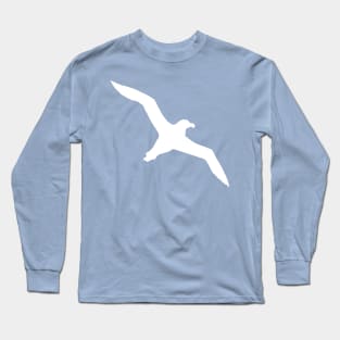 The Albatross That Observes The Ocean Seabird Silhouette Long Sleeve T-Shirt